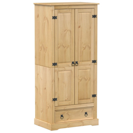 vidaXL Kledingkast Corona 76x50x170 cm massief grenenhout afbeelding2 - 1