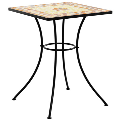 vidaXL Bistrotafel mozaïek 60x60x74 cm keramiek terracottakleurig afbeelding2 - 1