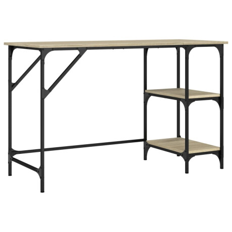 vidaXL Bureau 120x50x75 cm metaal en bewerkt hout sonoma eikenkleurig afbeelding2 - 1