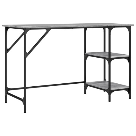 vidaXL Bureau 120x50x75 cm metaal en bewerkt hout grijs sonoma eiken afbeelding2 - 1