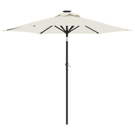 vidaXL Parasol met stalen paal 225x225x212 cm wit afbeelding2 - 1