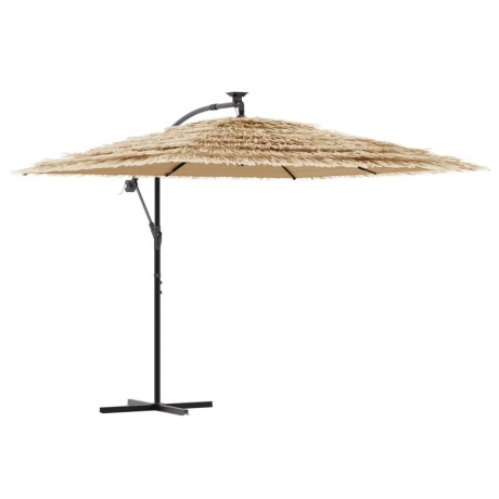 vidaXL Parasol met stalen paal 269x269x235 cm bruin afbeelding2 - 1