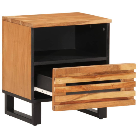 vidaXL Nachtkastje 40x34x46 cm massief acaciahout afbeelding2 - 1