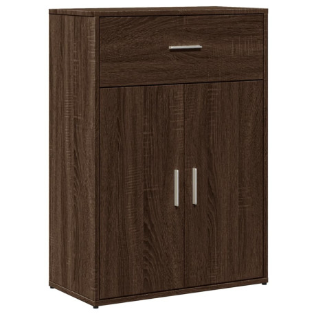 vidaXL Dressoir 60x30x84 cm bewerkt hout bruin eikenkleur afbeelding2 - 1