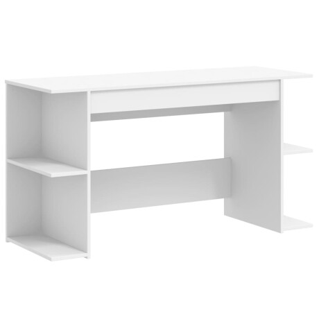 vidaXL Bureau 140x50x75 cm bewerkt hout wit afbeelding2 - 1