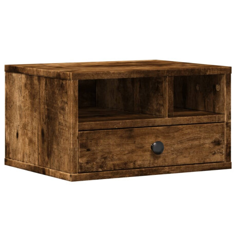 vidaXL Printerkastje 40x32x22,5 cm bewerkt hout gerookt eikenkleurig afbeelding2 - 1