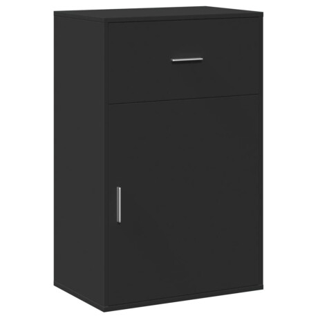 vidaXL Opbergkast 56,5x39x90 cm bewerkt hout zwart afbeelding2 - 1