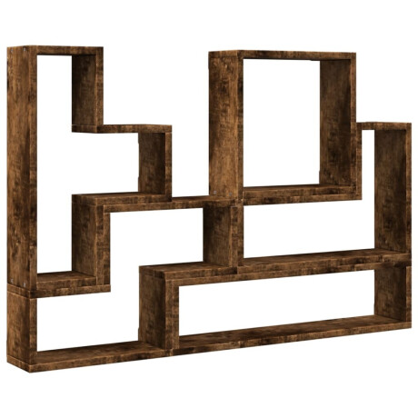 vidaXL Wandschap 96x12x64 cm bewerkt hout gerookt eikenkleurig afbeelding2 - 1