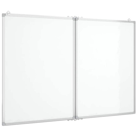 vidaXL Whiteboard magnetisch inklapbaar 100x80x1,7 cm aluminium afbeelding2 - 1