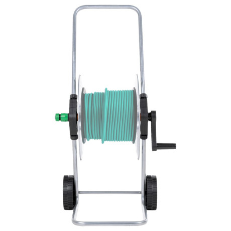 vidaXL Tuinslangkar voor 50 m 1/2" of 35 m 3/4" slang staal afbeelding2 - 1