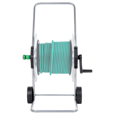 vidaXL Tuinslangkar voor 80 m 1/2" of 50 m 3/4" slang staal afbeelding2 - 1