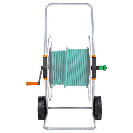 vidaXL Tuinslangkar voor 110 m 1/2" of 80 m 3/4" slang staal afbeelding2 - 1
