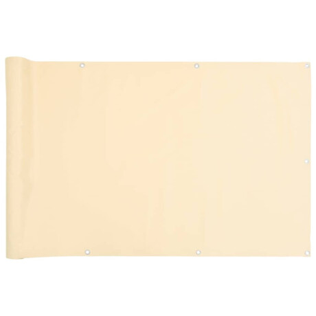 vidaXL Balkonscherm 600x75 cm PVC crèmekleurig afbeelding2 - 1