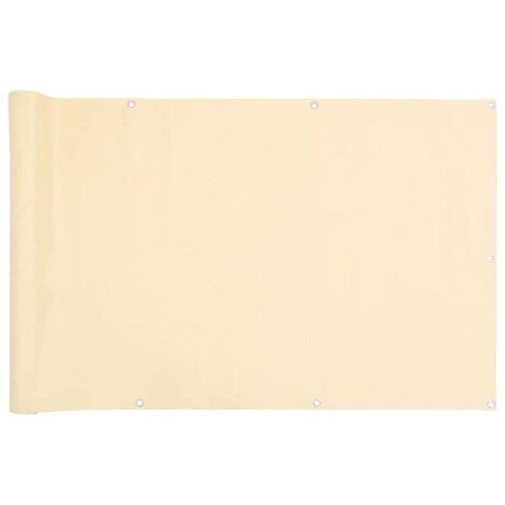 vidaXL Balkonscherm 1000x90 cm PVC crèmekleurig afbeelding2 - 1