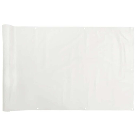 vidaXL Balkonscherm 500x90 cm PVC wit afbeelding2 - 1