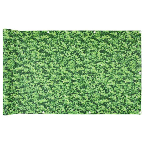vidaXL Balkonscherm plantpatroon 300x90 cm PVC groen afbeelding2 - 1