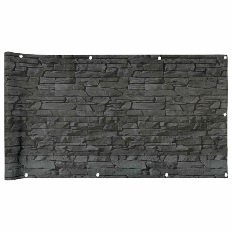 vidaXL Balkonscherm steenpatroon 600x120 cm PVC grijs afbeelding2 - 1