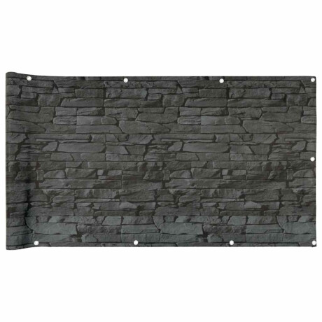 vidaXL Balkonscherm steenpatroon 800x120 cm PVC grijs afbeelding2 - 1