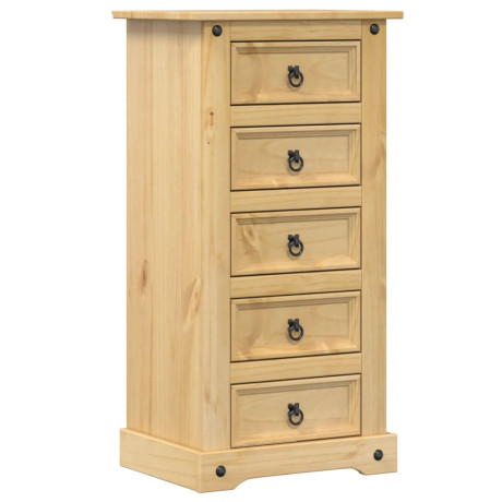 vidaXL Nachtkastje Corona 53x39x103 cm massief grenenhout afbeelding2 - 1