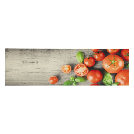 vidaXL Keukenmat wasbaar tomatenprint 45x150 cm fluweel afbeelding2 - 1