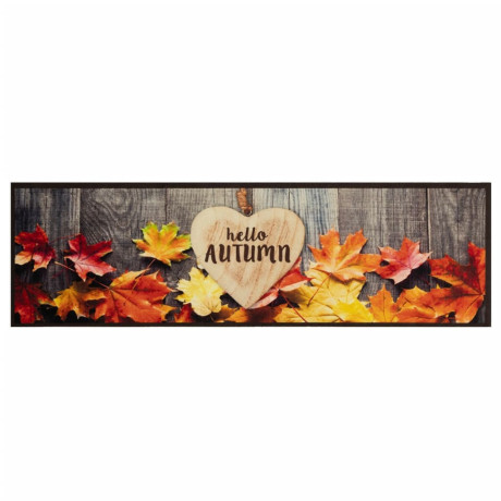 vidaXL Keukenmat wasbaar herfstprint 45x150 cm fluweel afbeelding2 - 1