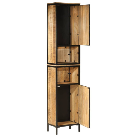 vidaXL Badkamerkast 40x27x180 cm ijzer en massief mangohout afbeelding2 - 1
