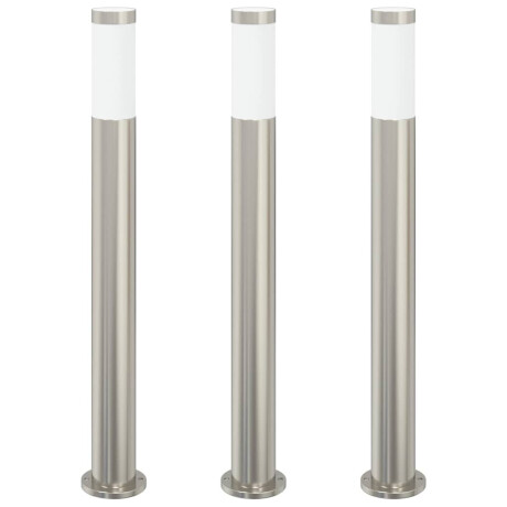 vidaXL Bolderverlichting 3 stuks 80 cm RVS IP44 afbeelding2 - 1