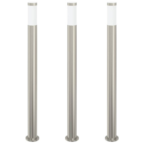 vidaXL Bolderverlichting 3 stuks 110 cm RVS IP44 afbeelding2 - 1