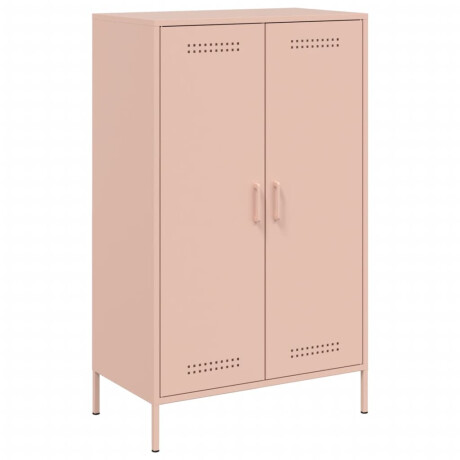 vidaXL Hoge kast 68x39x113 cm staal roze afbeelding2 - 1