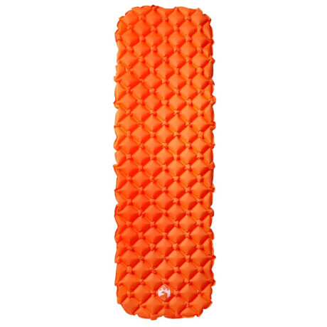 vidaXL Kampeermatras opblaasbaar 190x58x6 cm 1-persoons oranje afbeelding2 - 1