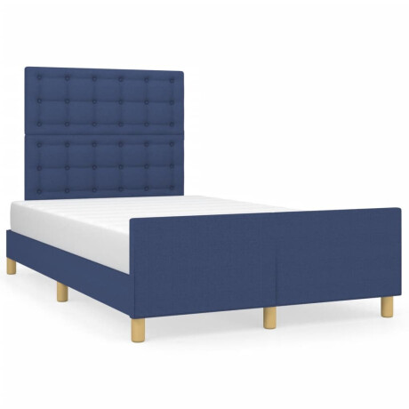 vidaXL Bedframe zonder matras 120x190 cm stof blauw afbeelding2 - 1