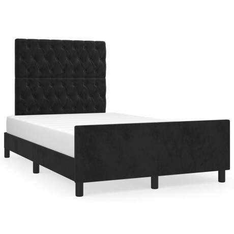 vidaXL Bedframe zonder matras 120x190 cm fluweel zwart afbeelding2 - 1