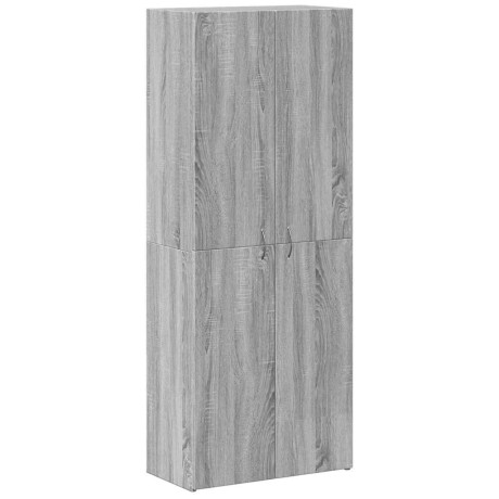 vidaXL Archiefkast 60x32x153 cm bewerkt hout grijs sonoma eikenkleurig afbeelding2 - 1