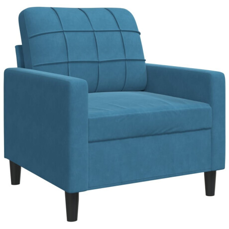 vidaXL Fauteuil 60 cm fluweel blauw afbeelding2 - 1
