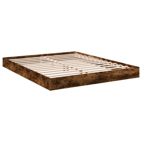 vidaXL Bedframe zonder matras hout gerookt eikenkleurig 160x200 cm afbeelding2 - 1