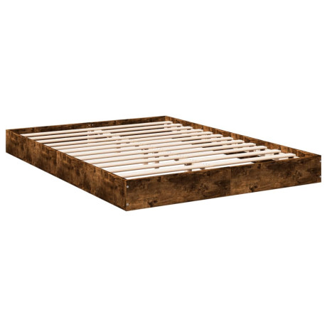 vidaXL Bedframe bewerkt hout gerookt eikenkleurig 120x200 cm afbeelding2 - 1