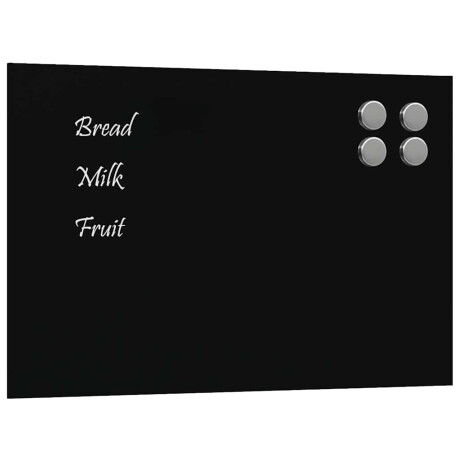 vidaXL Magneetbord voor aan de wand 40x30 cm gehard glas zwart afbeelding2 - 1