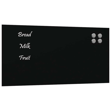vidaXL Magneetbord voor aan de wand 60x30 cm gehard glas zwart afbeelding2 - 1