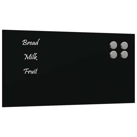 vidaXL Magneetbord voor aan de wand 40x20 cm gehard glas zwart afbeelding2 - 1