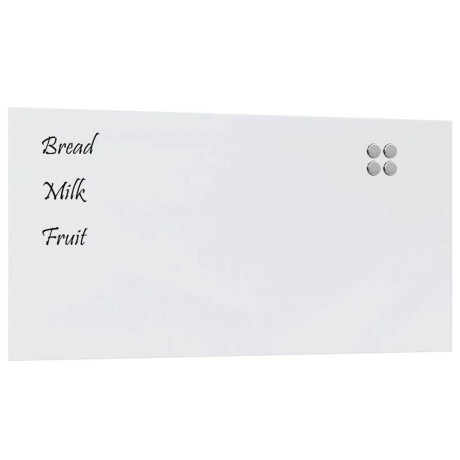 vidaXL Magneetbord voor aan de wand 100x50 cm gehard glas wit afbeelding2 - 1