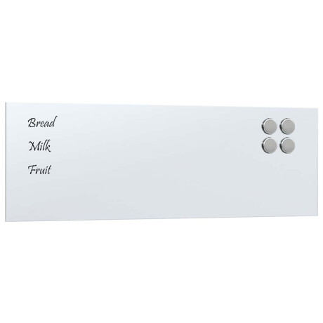 vidaXL Wandbord wandmontage 60x20 cm gehard glas wit afbeelding2 - 1