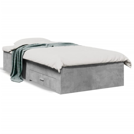 vidaXL Bedframe met lades bewerkt hout betongrijs 90x200 cm afbeelding2 - 1