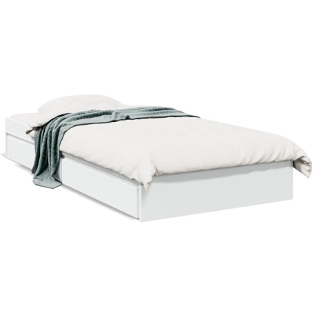 vidaXL Bedframe met lades bewerkt hout wit 100x200 cm afbeelding2 - 1