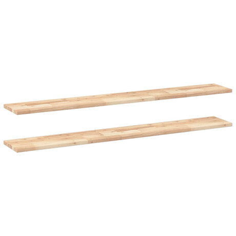 vidaXL Wandschappen 2 st zwevend 160x20x2 cm onbehandeld acaciahout afbeelding2 - 1