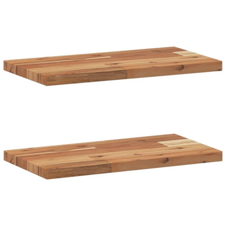 vidaXL Wandschappen 2 st zwevend olieafwerking 40x20x2 cm acaciahout afbeelding2 - 1