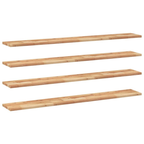 vidaXL Wandschappen 4 st zwevend olieafwerking 120x20x2 cm acaciahout afbeelding2 - 1
