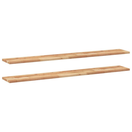 vidaXL Wandschappen 2 st zwevend olieafwerking 160x20x2 cm acaciahout afbeelding2 - 1
