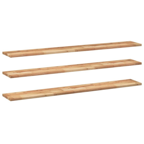 vidaXL Wandschappen 3 st zwevend olieafwerking 160x20x2 cm acaciahout afbeelding2 - 1