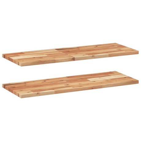vidaXL Wandschappen 2 st zwevend olieafwerking 80x30x2 cm acaciahout afbeelding2 - 1
