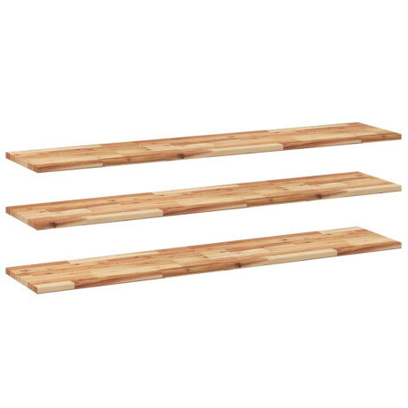 vidaXL Wandschappen 3 st zwevend olieafwerking 120x30x2 cm acaciahout afbeelding2 - 1